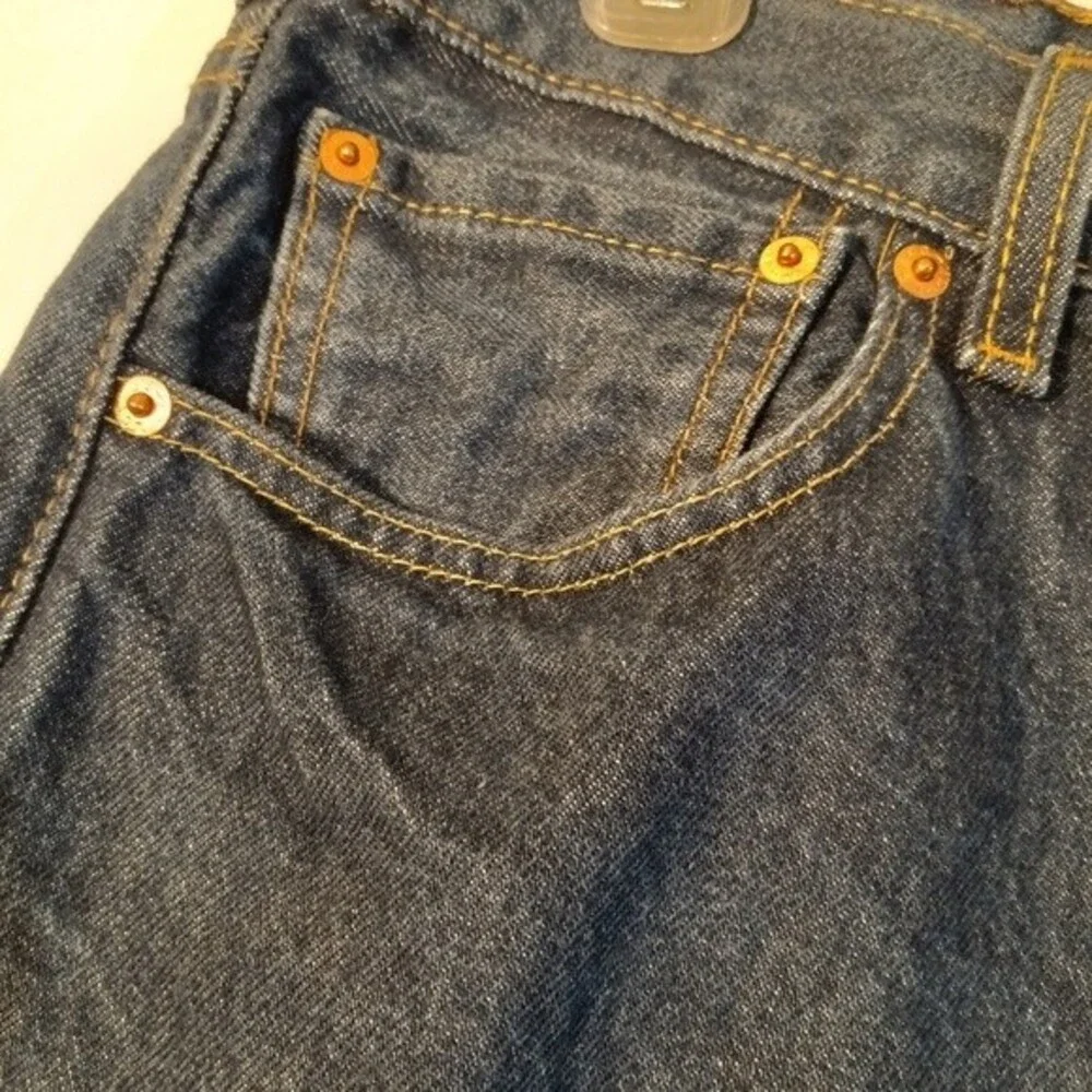 Levi's 501 Mens Button Fly Dark Wash Jeans sz 38/30